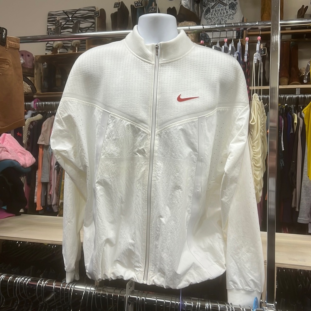 NIKE | Sustainable white perforated lightweight jacket/windbreaker RARE - Picture 7 of 10